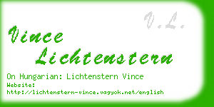 vince lichtenstern business card